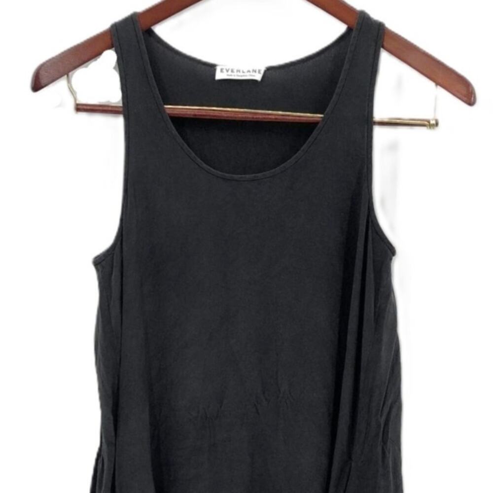 Everlane Black Silk Semi Sheer Tank Dress S - Picture 3 of 8